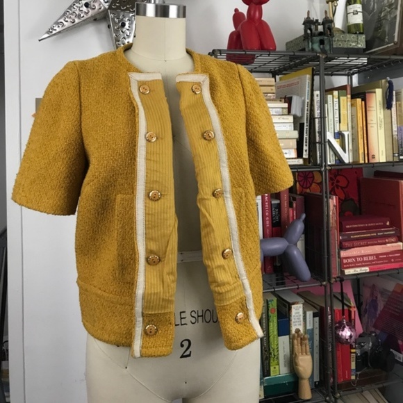 SALE Idra Lasata Military Boucle Tweed Blazer - Picture 4 of 8